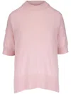 Jil Sander Cashmere T-shirt In Rosa
