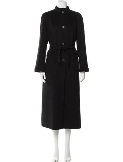Pre-owned Jil Sander Cashmere Trench Coat In Black