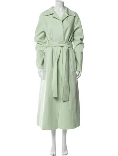 Pre-owned Jil Sander Cashmere Trench Coat In Green
