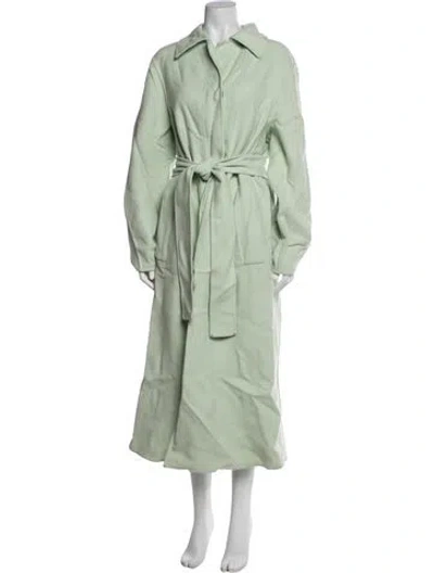 Pre-owned Jil Sander Cashmere Trench Coat In Green