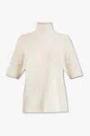 Jil Sander Cashmere Turtleneck Sweater In Avorio