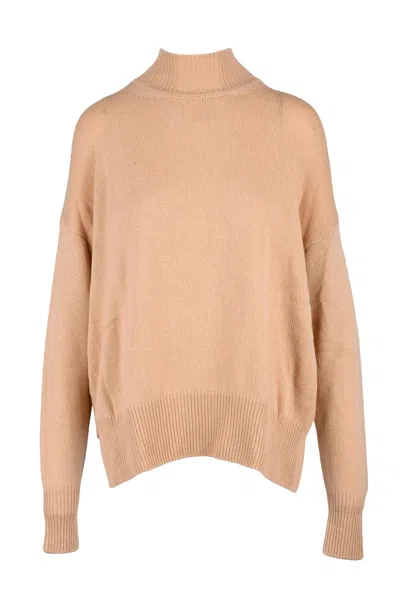 Jil Sander Cashmere Turtleneck Sweater - Beige In Brown
