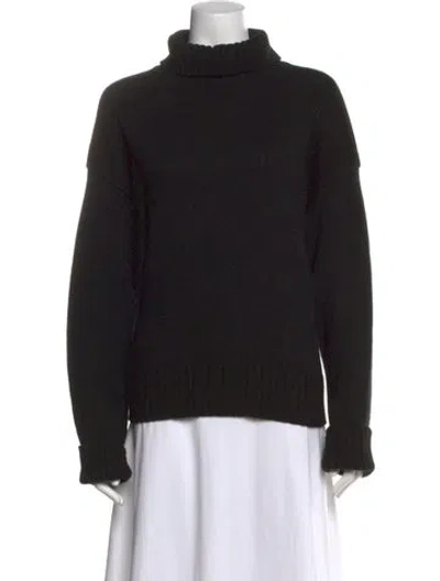 Pre-owned Jil Sander Cashmere Turtleneck Sweater In Black