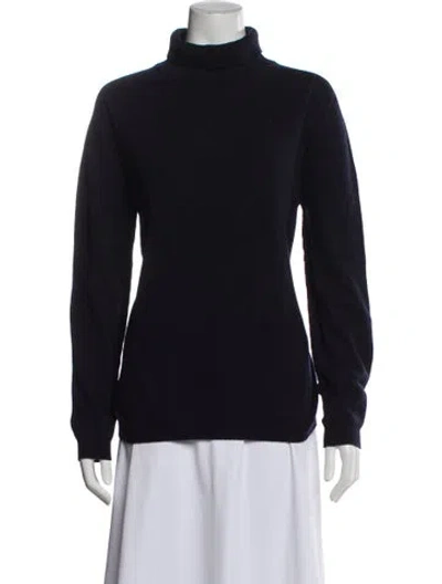 Pre-owned Jil Sander Cashmere Turtleneck Sweater In Blue