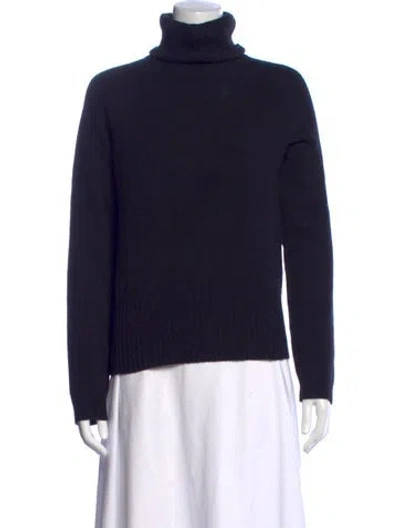 Pre-owned Jil Sander Cashmere Turtleneck Sweater In Blue