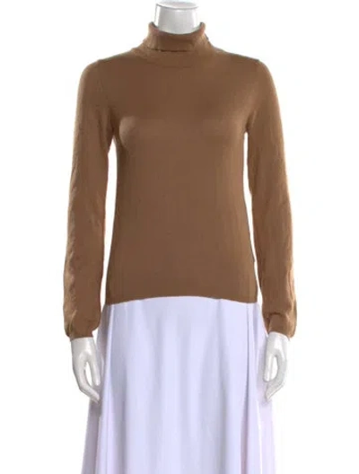 Pre-owned Jil Sander Cashmere Turtleneck Sweater In Brown
