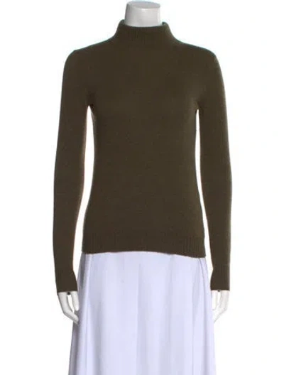 Pre-owned Jil Sander Cashmere Turtleneck Sweater In Green