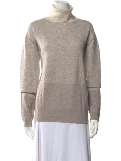 Pre-owned Jil Sander Cashmere Turtleneck Sweater In Neutral