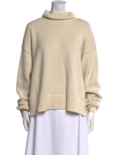 Pre-owned Jil Sander Cashmere Turtleneck Sweater In Neutral