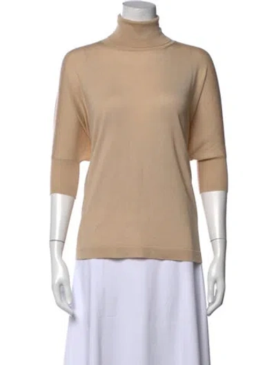 Pre-owned Jil Sander Cashmere Turtleneck Sweater In Neutral