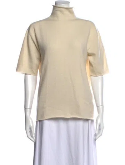 Pre-owned Jil Sander Cashmere Turtleneck Sweater In Neutrals