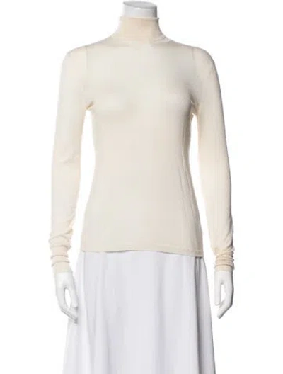 Pre-owned Jil Sander Cashmere Turtleneck Sweater In Neutrals