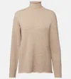 Jil Sander Cashmere Turtleneck Top In Neutral