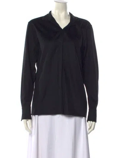 Pre-owned Jil Sander Cashmere V-neck Polo In Black