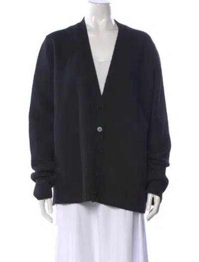 Pre-owned Jil Sander Cashmere V-neck Sweater In Black