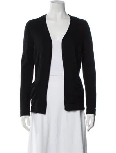 Pre-owned Jil Sander Cashmere V-neck Sweater In Black