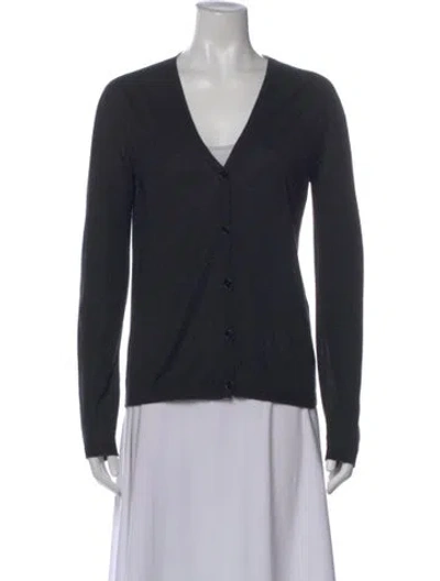 Pre-owned Jil Sander Cashmere V-neck Sweater In Black