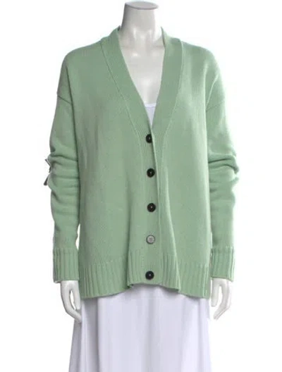 Pre-owned Jil Sander Cashmere V-neck Sweater In Green