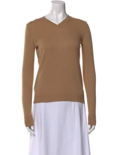 Pre-owned Jil Sander Cashmere V-neck Sweater In Neutral