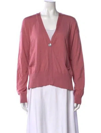 Pre-owned Jil Sander Cashmere V-neck Top In Pink