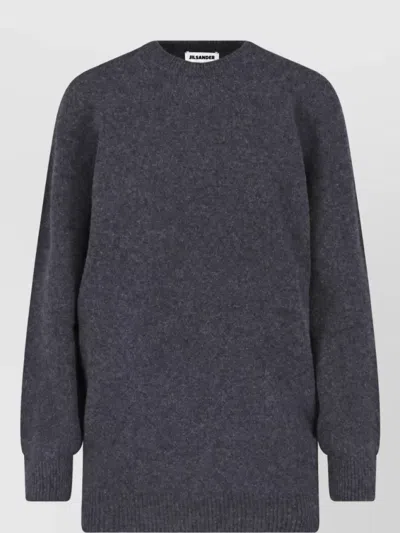 Jil Sander Cashmere Wool Crewneck Sweater In Blue