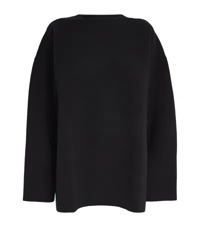 Jil Sander Cashmere-wool Oversized Sweater In Black