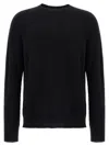 Jil Sander Soft Cashmere Sweater With Ribbed Finish In Black