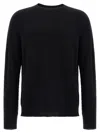 Jil Sander Soft Cashmere Sweater With Ribbed Finish In Black