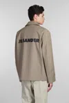 Jil Sander Casual Jacket In Green Cotton In Green