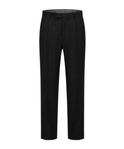 Jil Sander Pleated Pressed-crease Trousers In Black