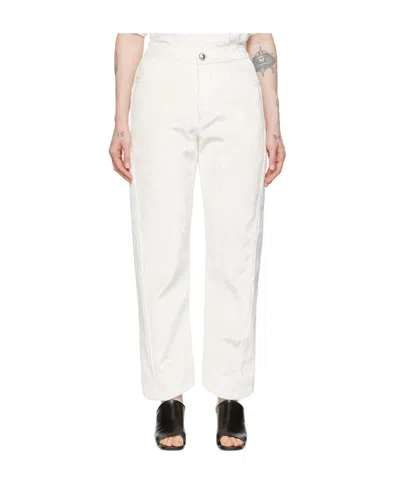 Jil Sander Casual Pants With Irregular Trousers In White