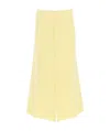 Jil Sander Central Pleat A-line Skirt In Yellow