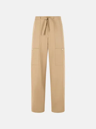 Jil Sander 'cereal' Beige Cotton Pants In Brown
