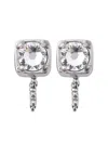 Jil Sander Chain-detail Earrings In Metallic