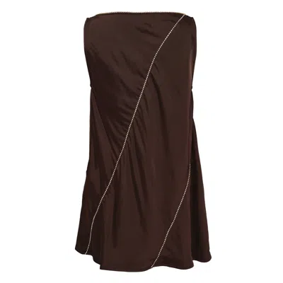 Jil Sander Chain Detail Tank Top In Brown