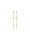 Jil Sander Chain Knot-detail Drop Earrings In Gold