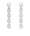 Jil Sander Chain-link Drop Earrings In White