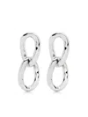 Jil Sander Chain-link Earrings In Silver