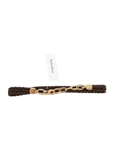 Pre-owned Jil Sander Chain-link Belt In Brown