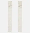 Jil Sander Chainmail Drop Earrings In Silver