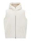 Jil Sander Padded Sleeveless Jacket With High Collar And Zip Closure In White