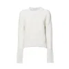 Jil Sander Chalk White Wool Crewneck Sweater In White