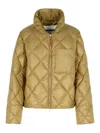 Jil Sander Down Jacket With Chest Pocket And High Collar In Beige