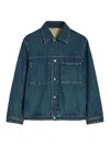 Jil Sander Washed Denim Jacket In Blue