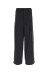 Jil Sander Flannel Pant With Wide Leg And Back Pockets In Black