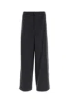 Jil Sander Flannel Pant With Wide Leg And Back Pockets In Black