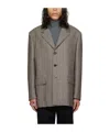 Jil Sander Gray Check Blazer In Gray