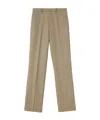 Jil Sander Check-pattern Straight-leg Trousers In Nude