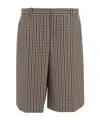 Jil Sander Wool Plaid Pattern Short Pants In Multi