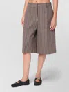 Jil Sander Checked Knee Length Shorts Belt Loops In Multi